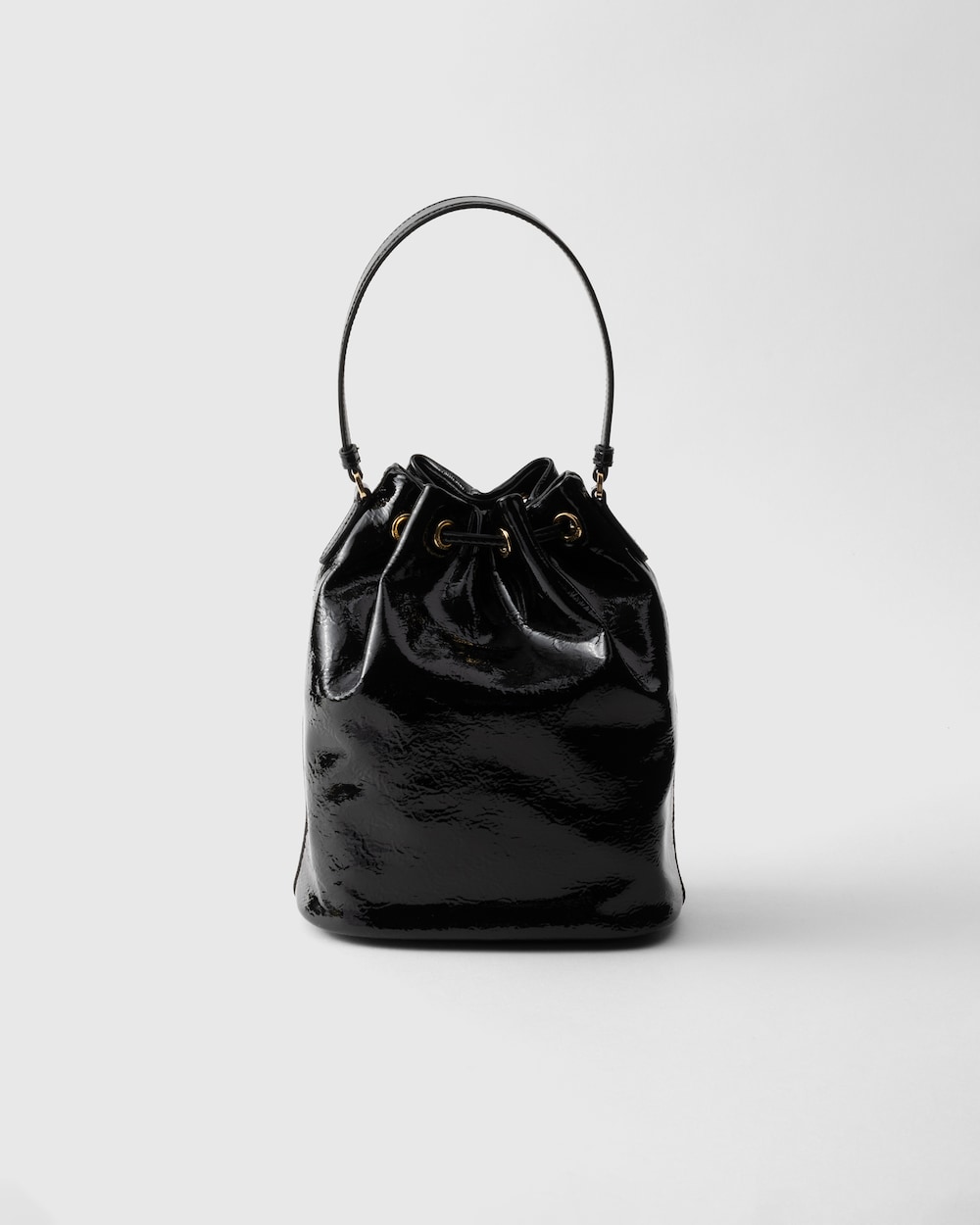 Prada Duet Naplak Patent Leather Bucket Bag - Image 6